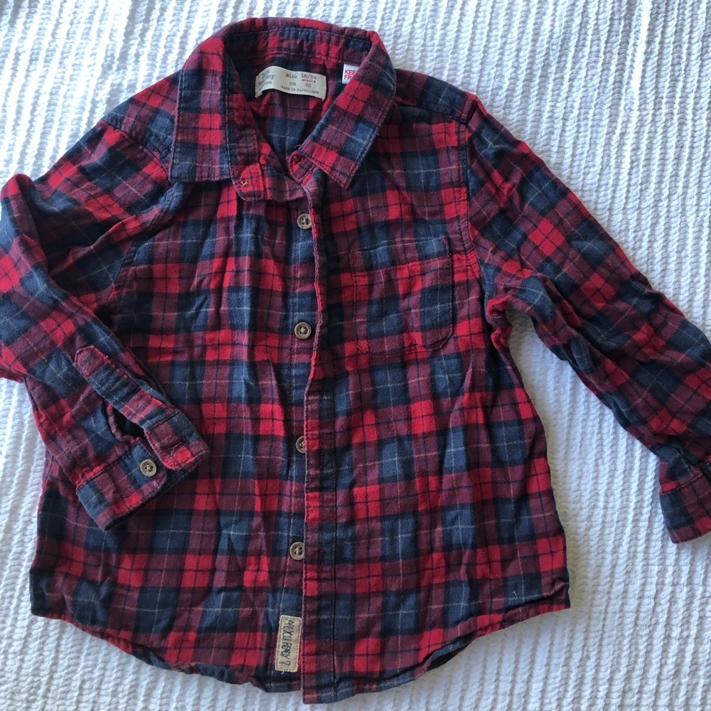 Zara boys plaid shirt | size 18-24M